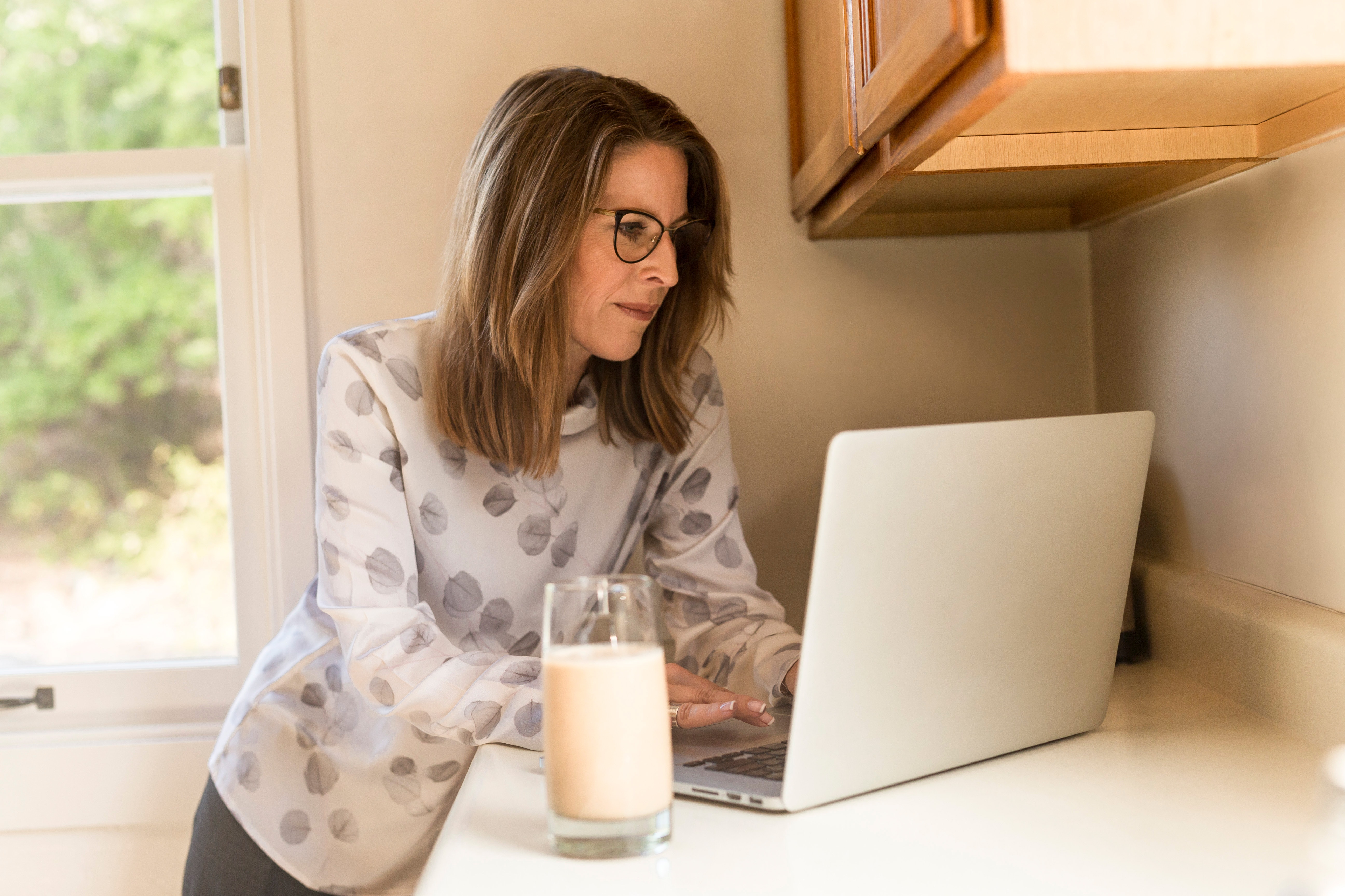 Woman with computer